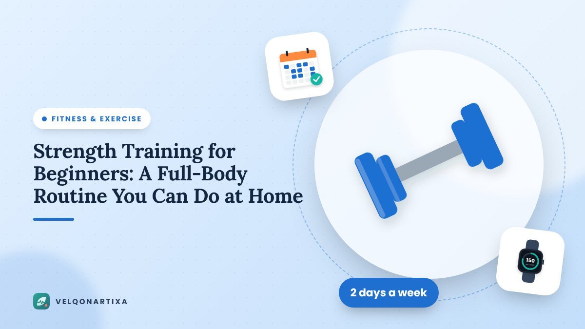 Illustration of a dumbbell representing beginner strength training at home