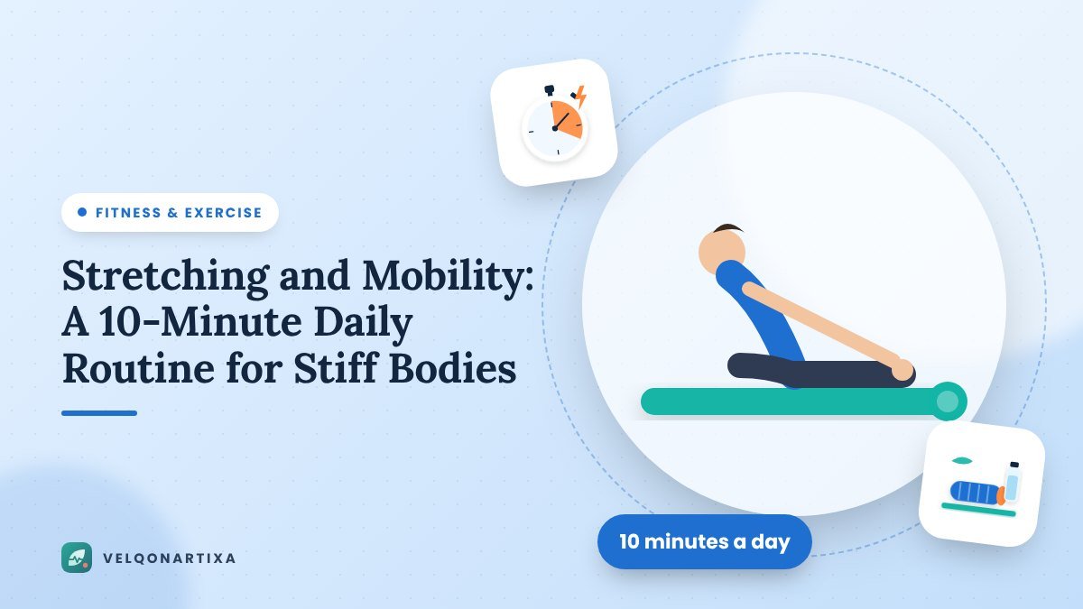 Illustration of a person doing a seated stretch on a yoga mat